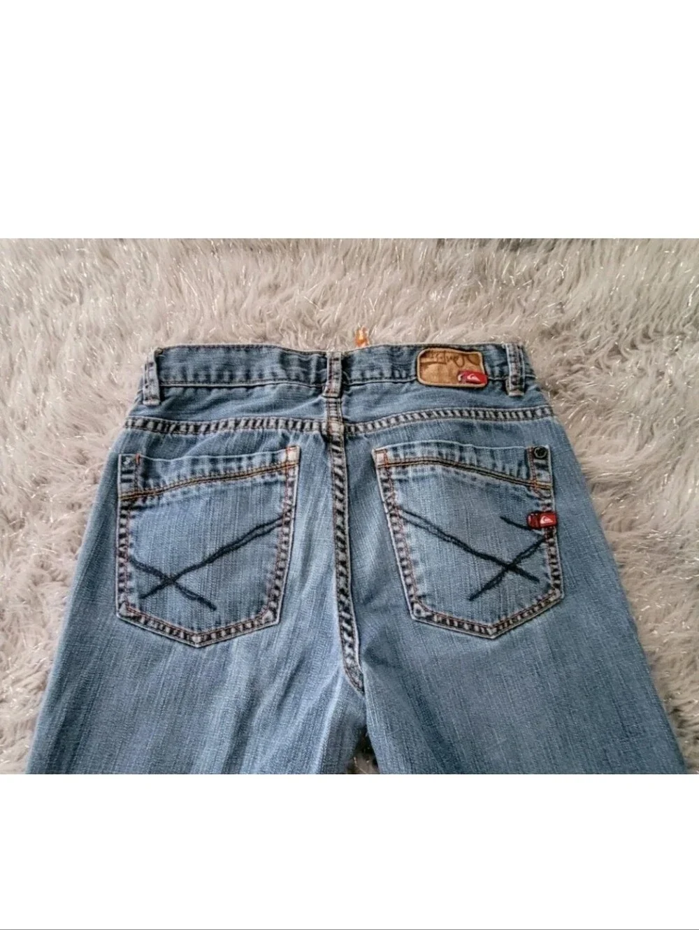 Vintage Y2k Quiksilver Jeans Quik Jean Youth Boys Straight Fit 27x27 Cotton